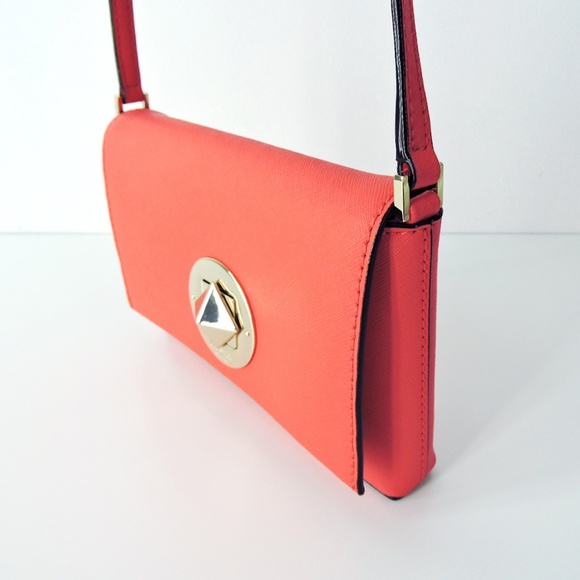 kate spade Handbags - Kate Spade Pink Coral Saffiano Leather Cross body